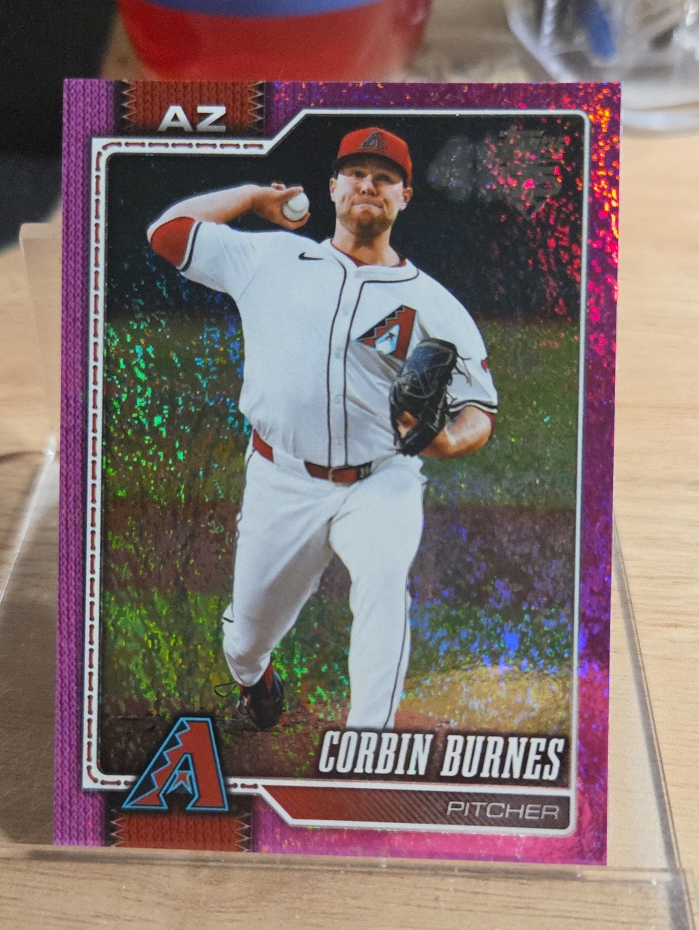 Topps Pink Holo Corbin Burnes Arizona Diamondbacks Card